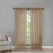 Baywell Coffee Semi Sheer Curtains 78 Inches Long for Living Room - Linen Look Bedroom Rod Pocket Voile Drapes 39 by 78 Inch