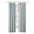 Ellis Curtain Plaza Classic Ticking Stripe Printed 3 Rod Pocket Tailored Panel Pair with Tiebacks 56 x 84 Sage