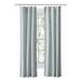 Ellis Curtain Plaza Classic Ticking Stripe Printed 3 Rod Pocket Tailored Panel Pair with Tiebacks 56 x 84 Sage