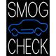 White Smog Check Car Logo LED Neon Sign 19 x 15 - inches Clear Edge Cut Acrylic Backing with Dimmer - Bright and Premium built indoor LED Neon Sign for automotive store and mall.