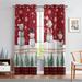 Goory Xmas Grommet Blackout Window Treatments Eyelet Ring Top Window Curtain Room Darkening Curtain Thermal Insulated Window Drapes Style A W:52 xL:72