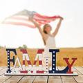 1 Piece Patriotic Table Decoration Signs Memorial Day Table Decor Wooden Table Centerpieces Sign Independence Day Table Topper for 4th of July Party Home Desk Decor