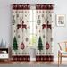 CUH Xmas Grommet Room Darkening Curtain Blackout Window Curtain Thermal Insulated Window Treatments Eyelet Ring Top Window Drapes Style J W:52 xL:63