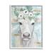 Stupell Industries Country Cattle Cow White Flower Crown Brushstrokes Framed Wall Art 11 x 14 Design by Mackenzie Kissell