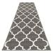 Skid-Resistant Carpet Runner â€“ Moroccan Trellis Lattice â€“ Misty Gray & Linen White â€“ 12 Ft. X 26 In.