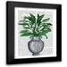 Fab Funky 12x14 Black Modern Framed Museum Art Print Titled - Chinoiserie Vase 2 With Plant Book Print