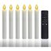 Taper Candles with Remote Timer (6-Pack) - Flickering LED Candlesticks Battery-Operated Electric Candles for Wedding Christmas and More