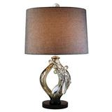 HomeRoots 468635 Brown & Gold Faux Crystal Glam Accent Table Lamp