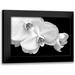 Schell Jennie Marie 14x11 Black Modern Framed Museum Art Print Titled - Orchid Flowers Macro Black and White