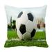 ABPHQTO Soccer Football Green Grass Soccer Field Player Pillow Case Pillow Cover Pillow Protector Two Sides For Couch Bed 20x20 Inch