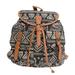 WINOMO Fashion Elephant Women Drawstring Canvas Backpack Rucksack School Bag Casual Bag (Black)