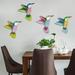 4 Pack Metal Hummingbird Wall Art Bright Color Sculpture Hanging for Home Bedroom Garden