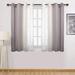 Bidobibo Ombre Sheer Curtains Faux Linen for Bedroom Top Grommets Light Filtering Semi Sheer Curtains for Living Room 63 Inch Length Gradient Voile Window Curtains