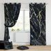 Fashnice 2Pcs 2Pc Privacy Window Curtain Energy Efficient Thick Solid Drapes Panels Grommet Curtains Thermal Insulated Bedroom Room Marble-16 W:30 x H:65 *2 Panels