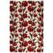 M A Trading MILFIOWRE052076 Milano 2017 5.17 ft. x 7.5 ft. Hand Tufted Rug - White-Red