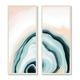 Stupell Indtries Abstract Seashell Interior Round Curves Blue Beige 7 x 17 Design by Grace Popp