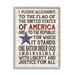 Stupell Industries Pledge of Allegiance Stars and Stripes Americana Rustic Wood Look Sign Graphic Art Framed Art Print Wall Art 11x14 By Jo Moulton