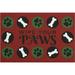 Nourison Light Enhance/Xmas Wipe Your Paws Red 2 x 3 Area Rug (2x3)