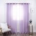 Quality Home Set of 2 Linen-Textured Semi-Sheer Curtain Panels â€“ Antique Bronze Grommet Faux Linen Window Treatment for Living Room Dining Room Bedroom (Lavender 52 W x 96 L)