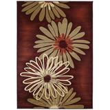 5 ft. 3 in. x 7 ft. 6 in. Contours Dahlia Area Rug Terracotta