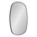 Kate and Laurel Zayda Danish Oval Framed Wall Mirror 24 x 36 Black Metal Minimalist Oval Mirror with Rounded Curves