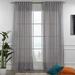 3S Brother s Grey Linen Look Extra Long Set of 2 Panels Sheer Curtains Rod Pocket & Back Tab Home DÃ©cor Window Custom Made Drapes 10-30 Ft. Long -Made in Turkey Each Panel (52 W x 95 L)