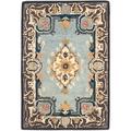 SAFAVIEH Bergama BRG141A Handmade Light Blue / Ivory Rug