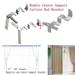 LBS Hang Double Center Support Curtain Rod Bracket Into Window Frame Rod Bracket