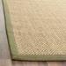 SAFAVIEH Natural Fiber Juniper Border Sisal Area Rug Natural/Green 3 x 5