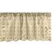 Ambesonne Abstract Valance Pack of 2 Interwoven Grid Circles 54 X18 Sand Brown and White