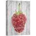 wall26 Canvas Print Wall Art Retro Vintage Wood Panel Raspberry Fruit Cooking Realism Digital Art Modern Art Decorative Bohemian Chic Kitchen/Food Rustic for Living Room Bedroom Office - 32 x48