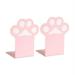 Metal Desktop Bookends Support Cartoon Cat Paw Book Ends Book Stopper Non-skid for Shelves Office Home Library 1 Pair