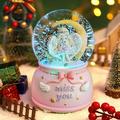 Christmas Savings Feltree Decoration Girl Dream Crystal Ball Angel-Wings Music Box Moon Drift Snow Turn Resin Ornaments Valentine s Day Gift 30ml