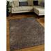 3 ft. 11 in. x 5 ft. 7 in. Hand Tufted Shag Polyester Solid Rectangle Area Rug Light & Brown Beige