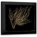 Wilson Aimee 12x12 Black Modern Framed Museum Art Print Titled - Gold Coral I