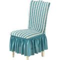 YUEHAO Cushion Bubble Plaid Stretch Dining Chair Covers Slipcovers Thick With Chair Cover Skirt Chair Cover Sky Blue