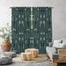 Classic Turkish Towels Boho Design Polyester Curtain Geometric Printing Style 2 Rod Pockets Curtains Panel for Living Room Bedroom Room Darkening Drapes ( 52 x 72 Dark Mint 2 Panels)