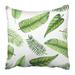 ECCOT Colorful Leaf of Watercolor Exotic Bright Green Leaves Tropical Abstract Banana Pillowcase Pillow Cover 16x16 inch