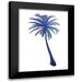 Seven Trees Design 15x18 Black Modern Framed Museum Art Print Titled - Blue Palm Tree I