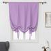 CUH 1PC Roman Curtain Purple Tie Up Blackout Curtains for Kids Room Small Windows Thermal Insulated Window Shades Valance for Bathroom Kitchen Rod Pocket (54 x 54 Inches Long)