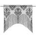 NUOLUX Halloween Lace Skull Curtain Black Tassel Door Curtain Fireplace Mantel Scarf Cover Halloween Decoration