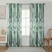 Yipa Blackout Grommet Curtains Thermal Insulated UV Protection Window Drapes Thicken Print Modern Bedroom Living Room Darkening Curtain Green 52 x 102 Inch Long