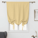 CUH 1PC Roman Curtain for Kids Room Solid Color Tie-up Blackout Curtain for Kitchen Cafe Bathroom Small Windows - Rod Pocket