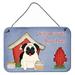 Carolines Treasures BB2758DS812 Dog House Collection Pug Cream Wall or Door Hanging Prints 8x12 multicolor