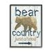 Stupell Industries Bear Country Silhouette Text Rustic Cabin Sign 16 x 20 Design by Nan