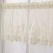 Herringbone Lace Sheer Kitchen Cafe Curtain Tiers for Small Windows & Bathroom