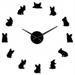 VerPetridure 3D Personality Puppy Wall Clock Large Wall Clock Diy Acrylic Clock Living Room