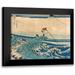Hokusai Katsushika 18x15 Black Modern Framed Museum Art Print Titled - Koshu kajikazawa (From 36 Views of Mount Fuji)