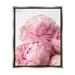 Stupell Industries Blush Pink Peonies Florals Blooming over White Luster Gray Framed Floating Canvas Wall Art 16x20 by Ziwei Li