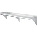 Global Industrial Wall Mount Shelf with 1-1/2 Lip 18 Gauge 430 Stainless Steel 60 W x 12 D